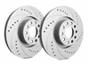 FRONT PAIR - Drilled And Slotted Rotors With Gray ZRC Coating - F19-283