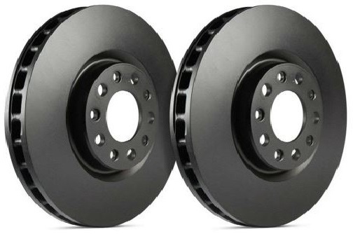 REAR PAIR - SP Premium Brake Rotors With Black ZRC Coating (Solid w/ Electric Parking Brake)