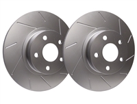 FRONT PAIR - Slotted Rotors With Silver ZRC Coating - T55-6078-P