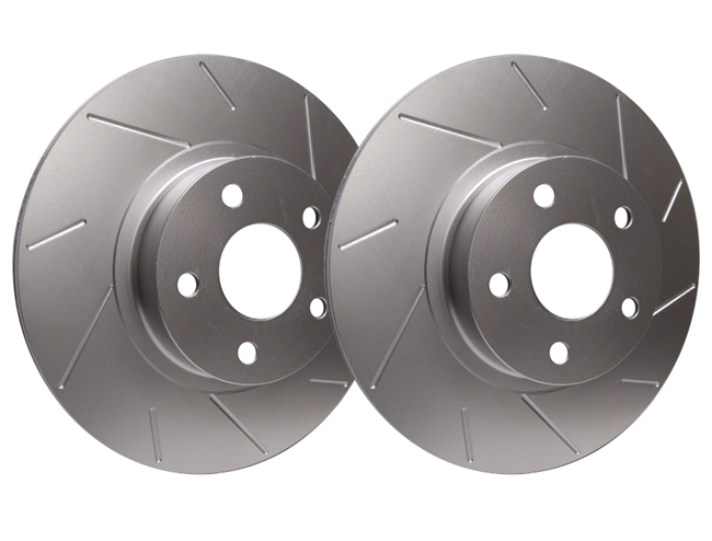 FRONT PAIR - Slotted Rotors With Silver ZRC Coating - T01-3160-P