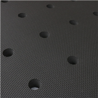 AcroMat Anti-Fatigue Mat, Black, Texture Surface, w/Non Slip Backing with Drain Holes
