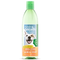 Tropiclean Fresh Breath Plus Water Additive Skin & Coat 16.oz