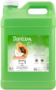 Tropiclean Papaya & Coconut (Luxury 2 in 1) Shampoo 2.5 Gallon