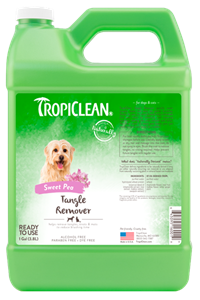 TropiClean Sweet Pea Tangle Remover Spray for Pets Gallon