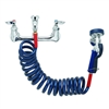 Deluxe 8" Wall-mounted Faucet & Lightweight Aluminum Spray Unit with coiled Poly hose