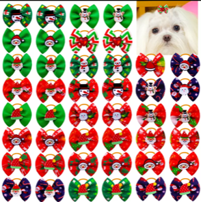 20 Ct. Assorted Christmas Dog Bows