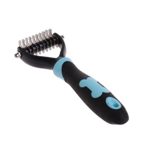 Blue 10 Tooth Deshedding Rake