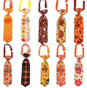 WAGS Reusable Thanksgiving Neck Ties Assorted 20ct.