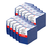 Pitney Bowes Compatible 793-5 Postal Ink Cartridge 10 Pack Value Bundle, For DM100i, DM125i, P700 Series