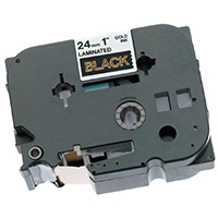 Brother TZe354 Compatible Gold On Black P-Touch Label Tape