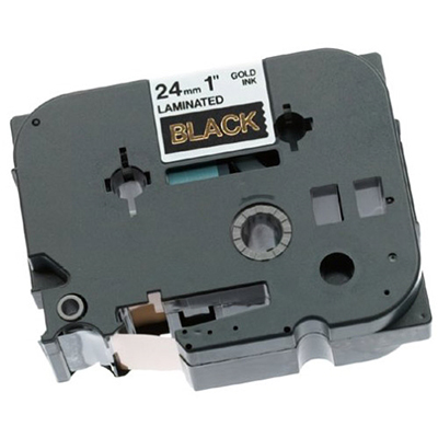 Brother TZe354 Compatible Gold On Black P-Touch Label Tape