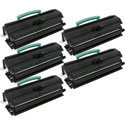 Lexmark E250A21A Set of Five Compatible Cartridges Value Bundle