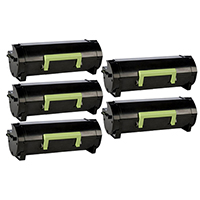 Lexmark 24B6015 Compatible Extra High Yield Toner Cartridge 5-Pack