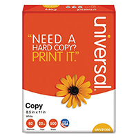 Copy Paper, 20lb, 92 Bright, 8 Â½" x 11" - Ream of 500 Pages