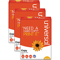Copy Paper, 20lb, 92 Bright, 8 Â½" x 11" - 3 Reams (1,500 Pages Total)