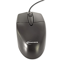 Innovera Premium 3-Button Wired Mouse, USB, Black