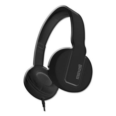 Maxell Heavy Duty Headphones w/ Microphone, Black