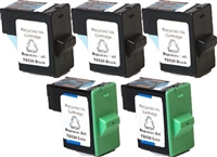 Dell T0529, T0530 Remanufactured Ink Cartridge Five Pack Value Bundle