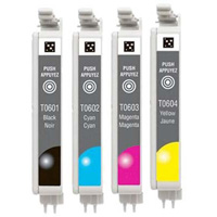 Epson T060 Remanufactured Ink Cartridge 4-Pack Value Bundle