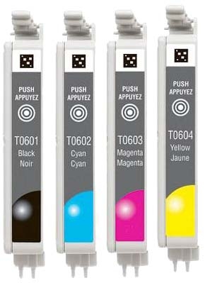 Epson T060 Remanufactured Ink Cartridge 4-Pack Value Bundle