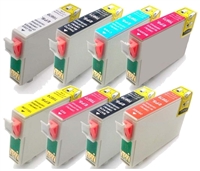 Epson T087 Remanufactured Ink Cartridge 8-Pack Value Bundle