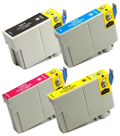 Epson T127 Remanufactured Ink Cartridge 4-Pack Value Bundle