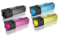 Dell Color Laser 2130cn / 2135cn Compatible High Yield Toner Cartridge Value Bundle (K,C,M,Y)
