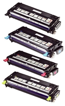 Dell Color Laser 2145cn Compatible High Yield Toner Cartridge Value Bundle (K,C,M,Y)