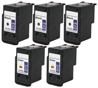 Canon PG-240XL/CL-241XL Remanufactured 5-Pack Value Bundle