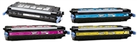 HP 503A Color LaserJet 3800, CP3505 Compatible Laser Toner Cartridge Value Bundle (K/C/M/Y)