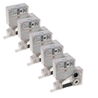 Dymo Compatible 45013 1/2" Black on White Label Tape Cartridge 5-Pack Bundle ($9.90/Each Save $5)