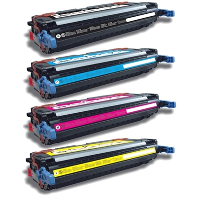 HP 644A Color LaserJet 4730, CM4730 Compatible Laser Toner Cartridge Value Bundle (K/C/M/Y)