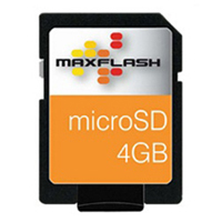 MaxFlash 4GB Micro SD Card (Incl Micro SD to SD Adapter)