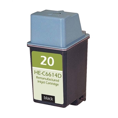 HP C6614D (HP 20) Remanufactured Black Ink Cartridge