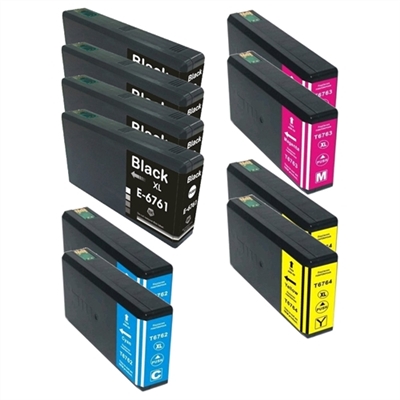 Epson T676XL Remanufactured Ink Cartridge High Yield 10-Pack Value Bundle