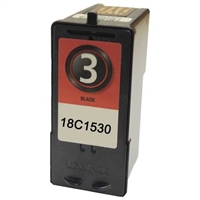 Lexmark 18C1530 (No. 3) Remanufactured Black Ink Cartridge