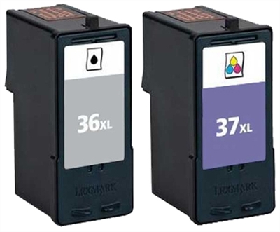 Lexmark No. 36XL & No. 37XL Compatible Ink Cartridge 2 Pack Value Bundle