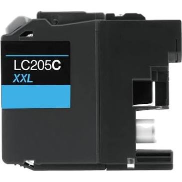 Brother LC205C Compatible High Yield Cyan Ink Cartridge