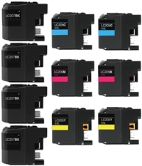 Brother LC207/LC205 Compatible Ink Cartridge High Yield 10-Pack Value Bundle