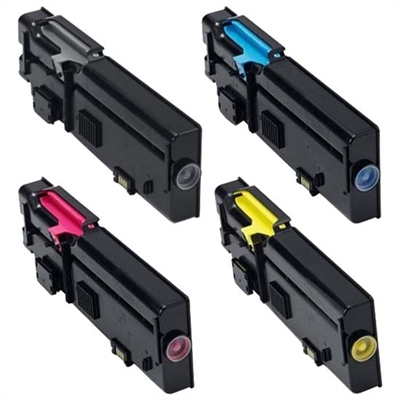 Compatible Dell C2660dn / Dell 2665dnf High Yield Toner Cartridge Color Set