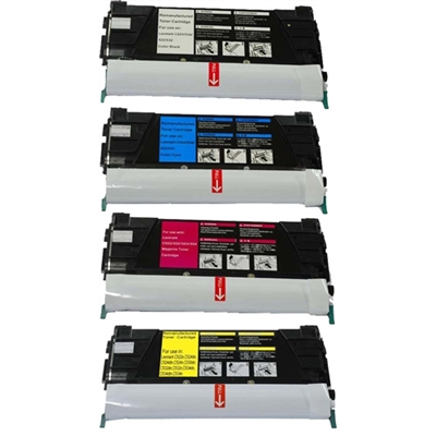 Lexmark C524 Compatible Toner Cartridge Value Bundle (C,K,M,Y)