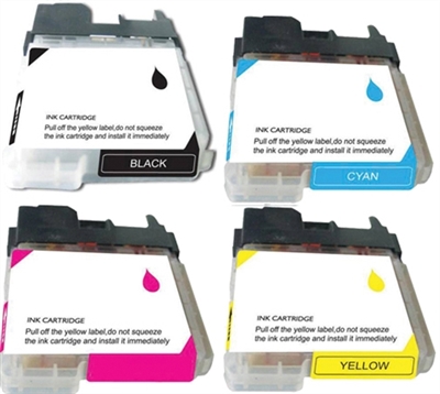 Brother LC61 Compatible 4-Pack Ink Cartridge Value Bundle