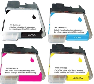 Brother LC65 Ink Cartridge Compatible 4-Pack Value Bundle
