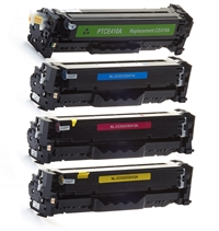 HP 305A Compatible Toner Cartridge Color Set (CE410X, CE411A, CE412A, CE413A)