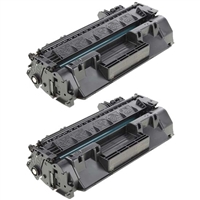 HP CF280A (HP 80A) Set of Two Compatible Toner Cartridges for LaserJet Pro 400 M401dne, M401dw and M401n