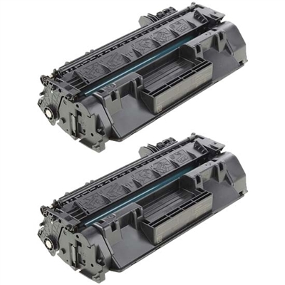 HP CF280A (HP 80A) Set of Two Compatible Toner Cartridges for LaserJet Pro 400 M401dne, M401dw and M401n
