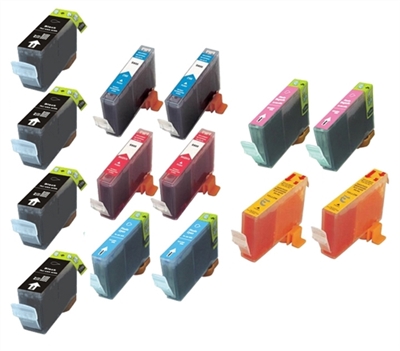 Canon BCI-3E Compatible Inkjet Cartridge Value Bundle (Includes 4 black, 2 cyan, 2 magenta, 2 photo cyan, 2 photo magenta and 2 yellow cartridges)