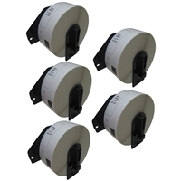 Brother DK-1201 Compatible Address Labels 5-Pack White Paper