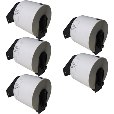 Brother DK-1202 Compatible Shipping Labels 5-Pack White Paper