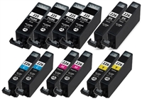 Canon CLI-226 Series Compatible Ink Cartridge Value Bundle (Includes 4 Pigment Black, 2 Each Bk/C/M/Y)